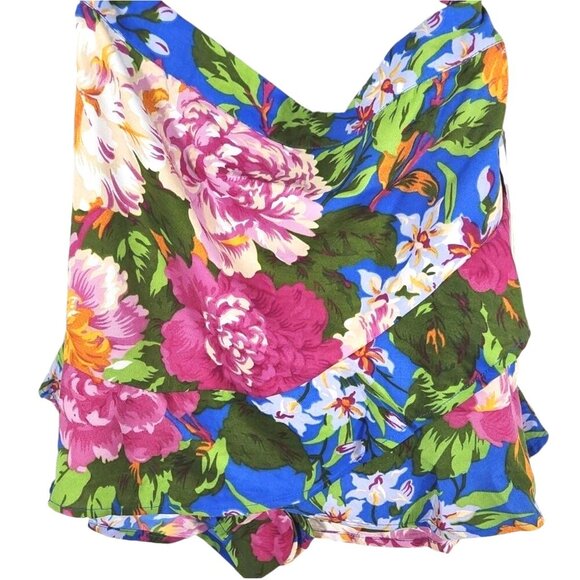 Lottie & Holly BOG Collective NWT Peep Stomach Floral Romper Sz Small Womens Blu - Picture 13 of 14